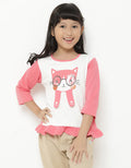 Little M T-Shirt Lengan Panjang Cat Kacamata Anak Perempuan