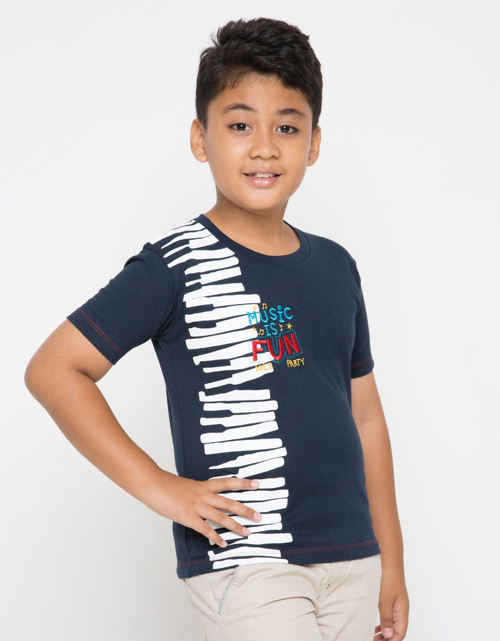 Little M Short Sleeve T-Shirt Print Piano Music