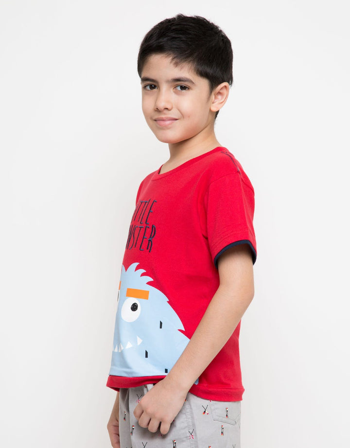 Little M Short Sleeve T-Shirt Monster