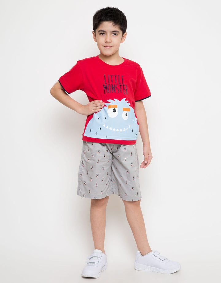 Little M Short Sleeve T-Shirt Monster