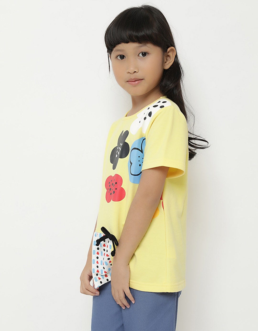 Little M T-Shirt Flower Screen Printing for Girls