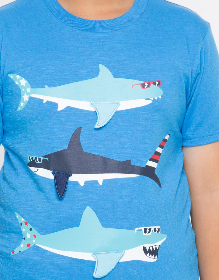 SS TSHIRT SLUB SHARK