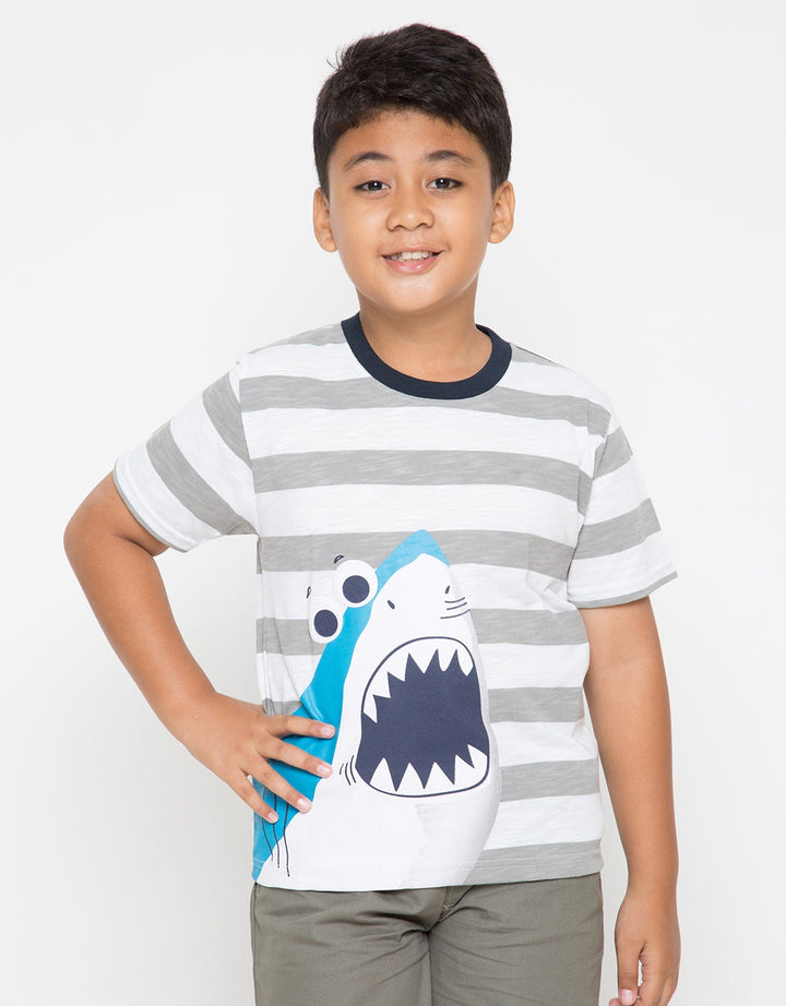 SS TSHIRT STRIPE SHA