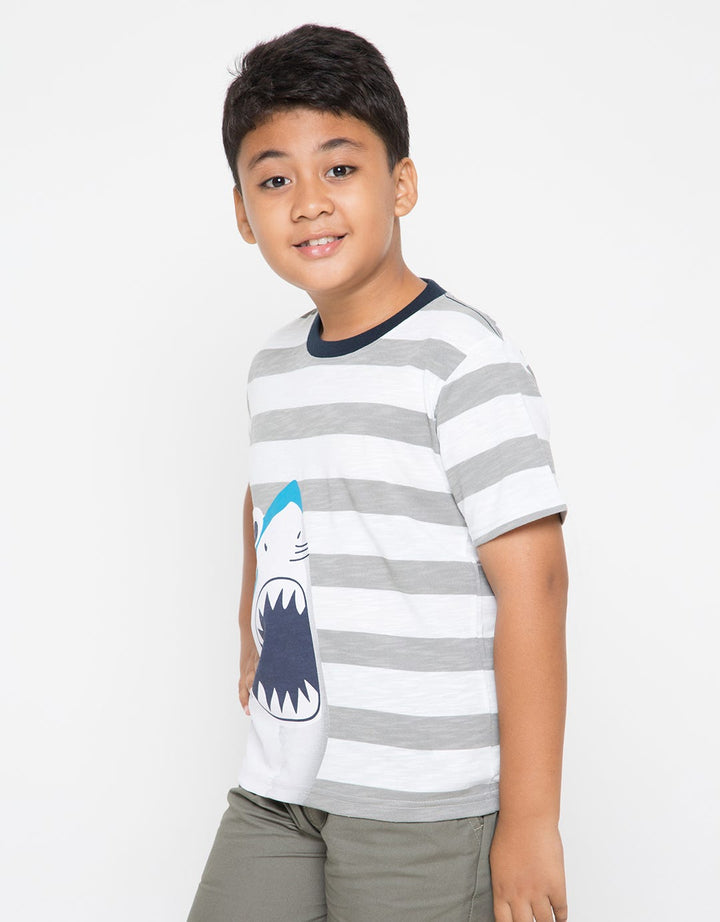 SS TSHIRT STRIPE SHA