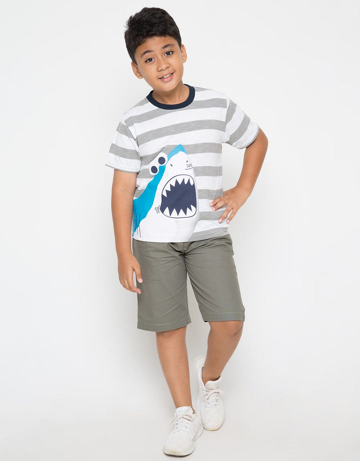 SS TSHIRT STRIPE SHA