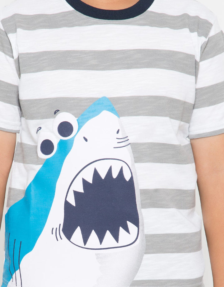 SS TSHIRT STRIPE SHA