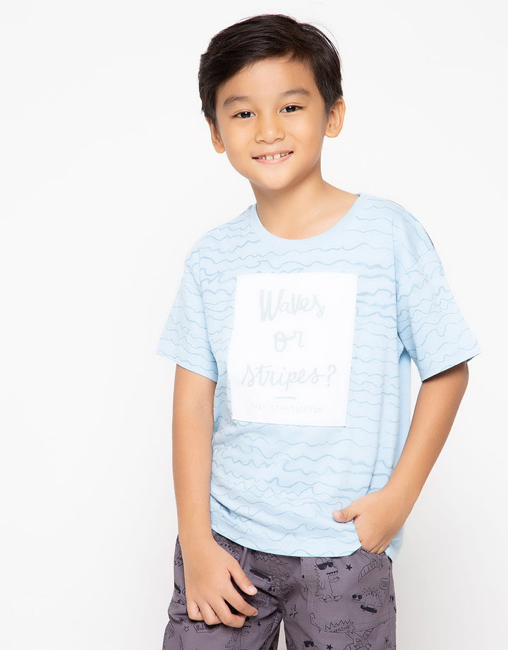 SS TSHIRT STRIPE WAV