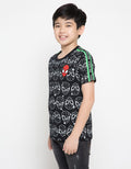 Marvel Spiderman Face Boys Neon Fullprint T-Shirt