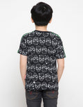 Marvel Spiderman Face Boys Neon Fullprint T-Shirt