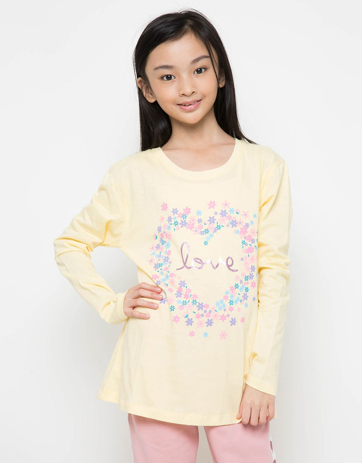 Nevada Flower Statement Kaos Anak Perempuan