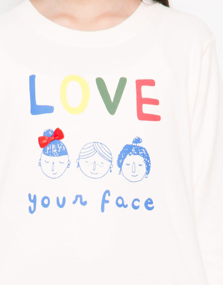 Nevada Stripe Love Kaos Anak Perempuan