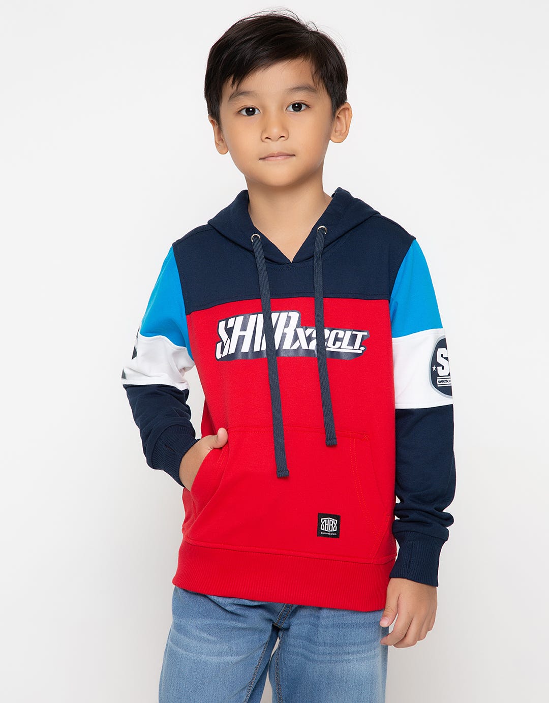 SHARKS KIDZ Sweater Hoodie Aksen Cut & Sewn