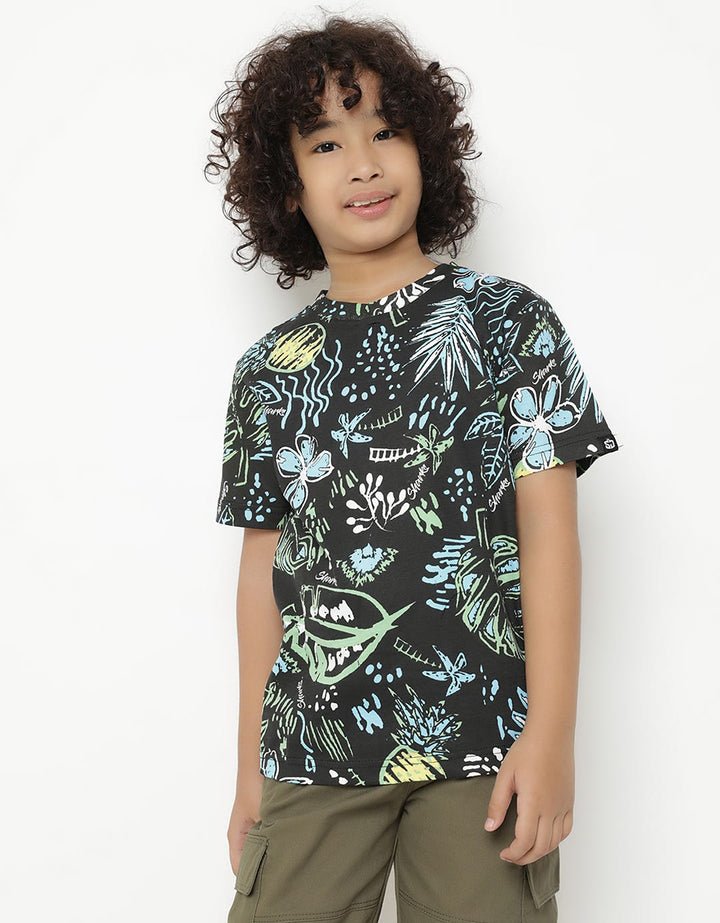 Sharks Kids Tshirt Print Floral Series