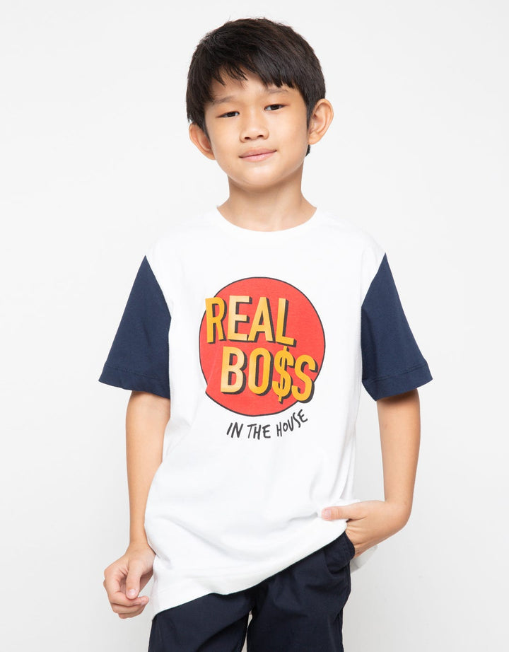 Twist Kids Casual Tshirt Wording Real Boys
