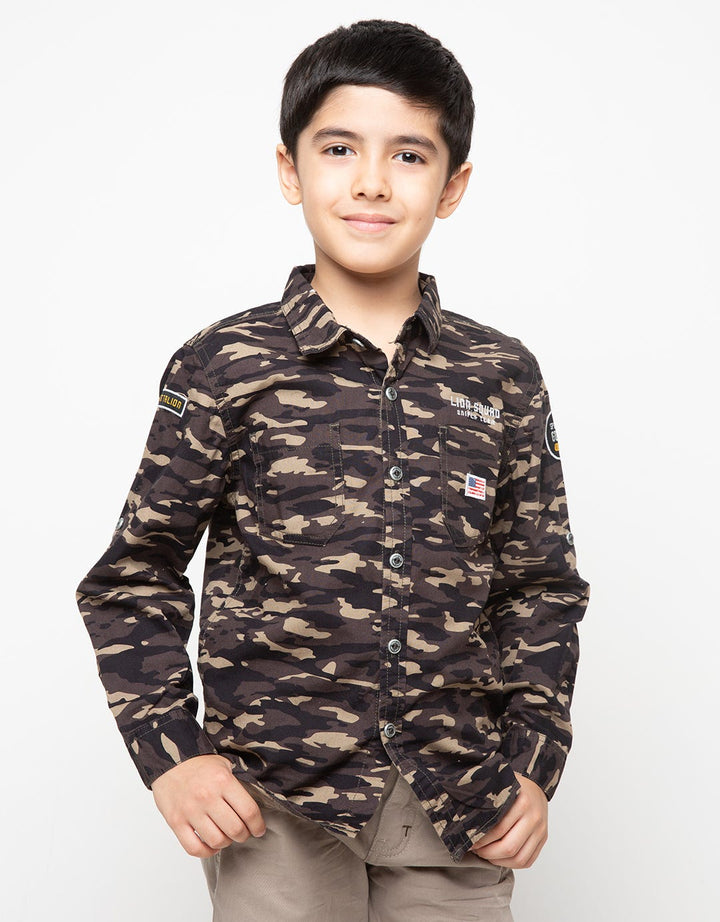 Twist Kids Kemeja Lengan Panjang Print Camouflage