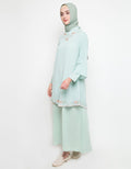 Annisa Gamis Lengan Panjang Bordir Pastel