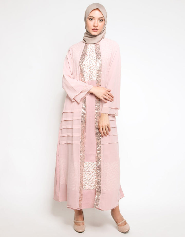 Cardinal Femme Gamis Detail Bordir Depan