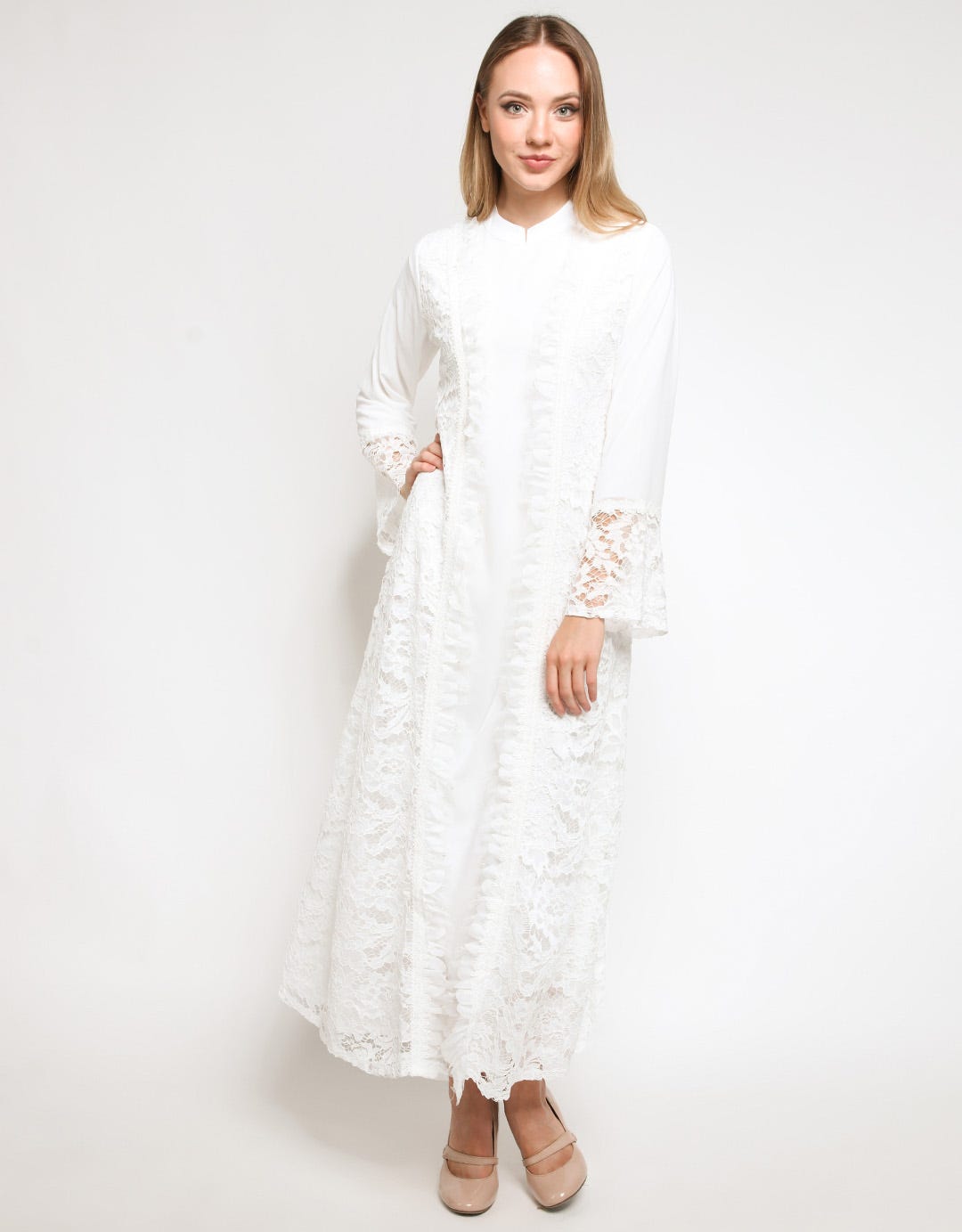 Puricia Gamis Aksen Front Floral Lace