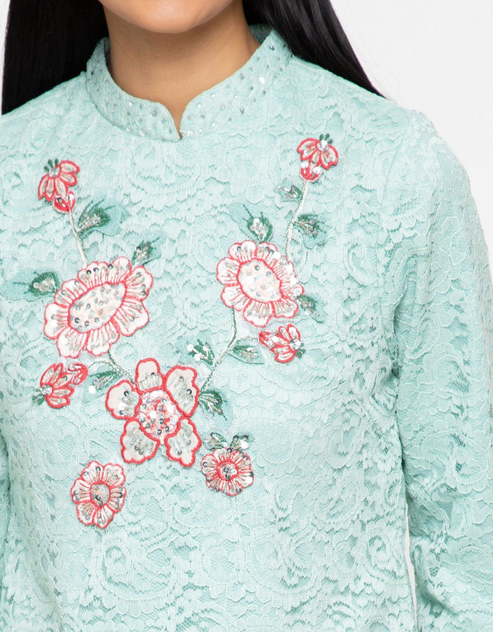 L/S GAMISH LACE W EM