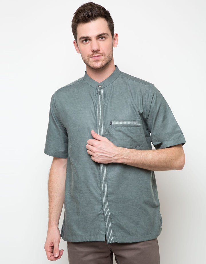 Al Luthfi Kemeja Koko Pendek Stripes