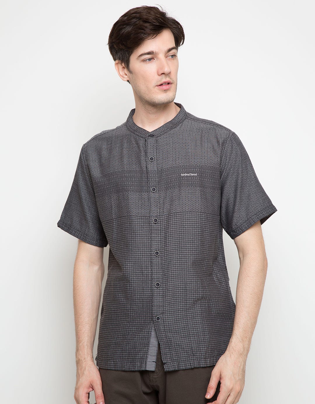 Cardinal Casual Men Kemeja Lengan Pendek Koko Cttn Fulled