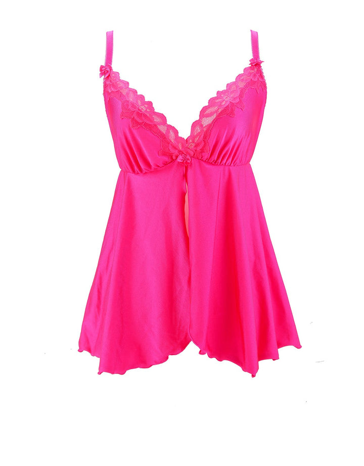 Cynthia Sleepwear sexy Satin Combination Lace