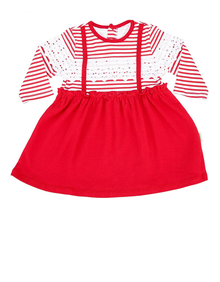 BANANA Dress Stripes Lace Details