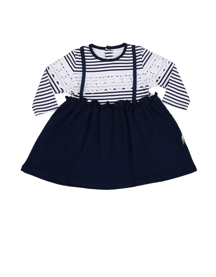 BANANA Dress Stripes Lace Details