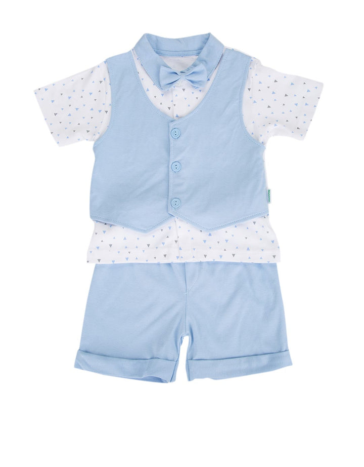 Banana Triangle Vest Suit Collar Bow Tie