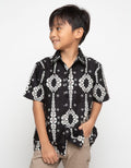 Arjuna Weda Children's Batik Shirt Kawung Baris