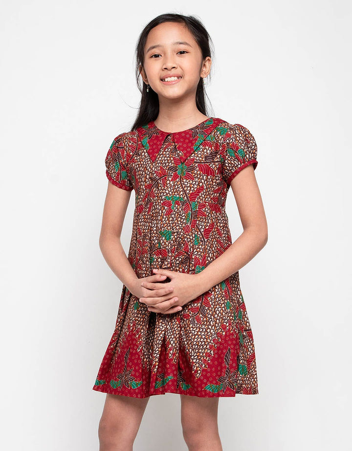 Arjuna Weda Girl Sackdress Batik Fish Scales