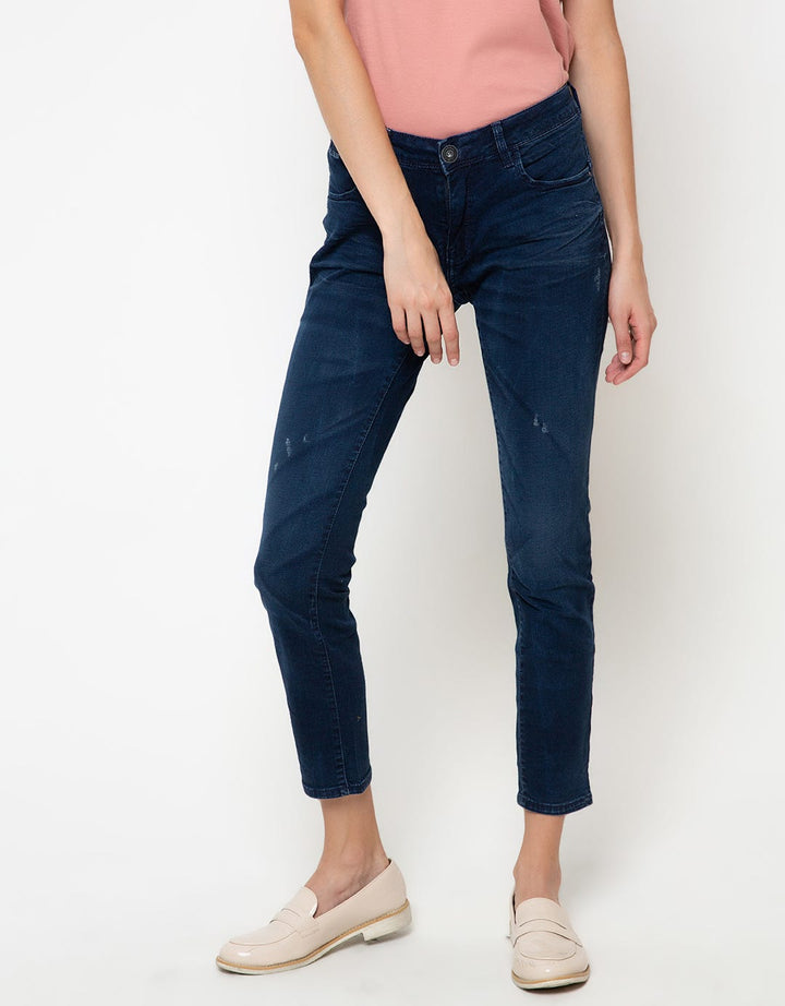 Cardinal Girl Celana Jeans Aksen Ripped