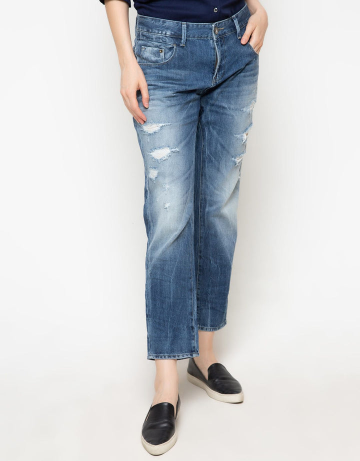Logo Jeans Celana Panjang Boyfriend 75 Series