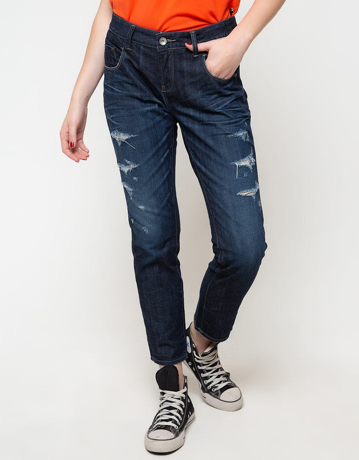 Logo Jeans Celana Panjang Boyfriend 75 Series