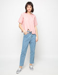MKY Clothing Elastic Waist Boyfriend Jeans