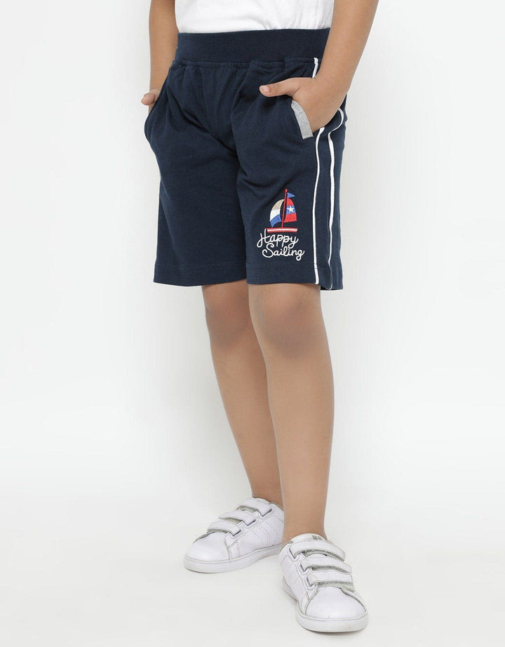 CROP KNIT RIB EMBROIDERY