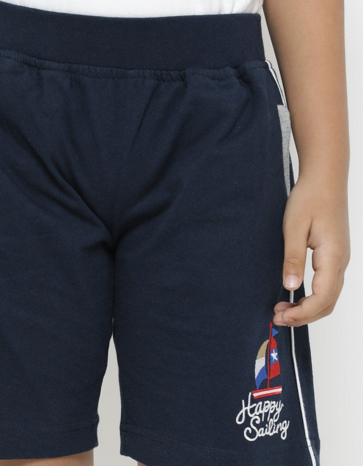 CROP KNIT RIB EMBROIDERY