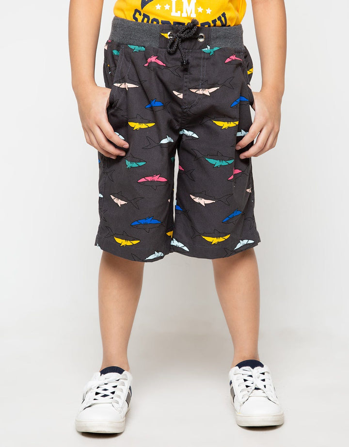 CROP WOVEN PRINT SHA