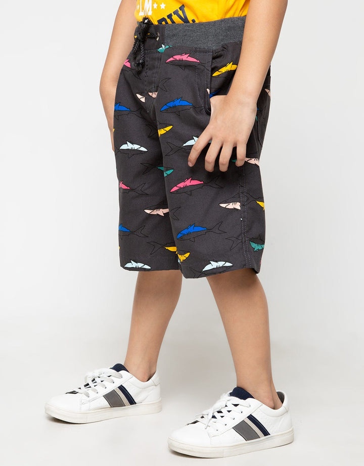 CROP WOVEN PRINT SHA