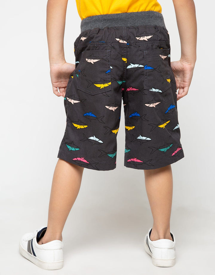 CROP WOVEN PRINT SHA