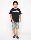 Marvel Knit Spiderman Print Face Neon Boys Shorts