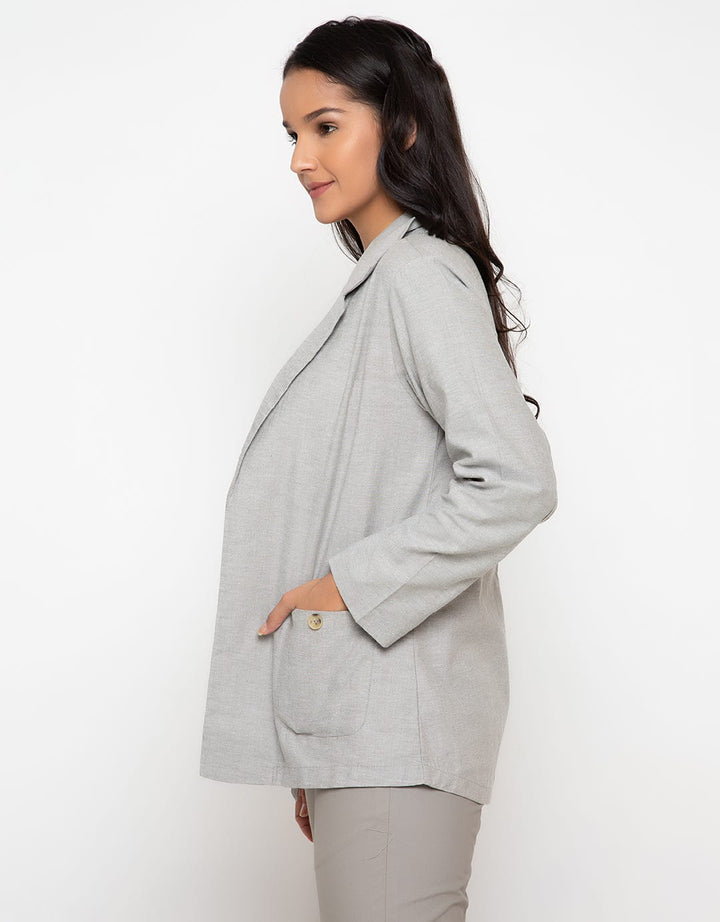 OLIVE BLAZER W/ POCKET