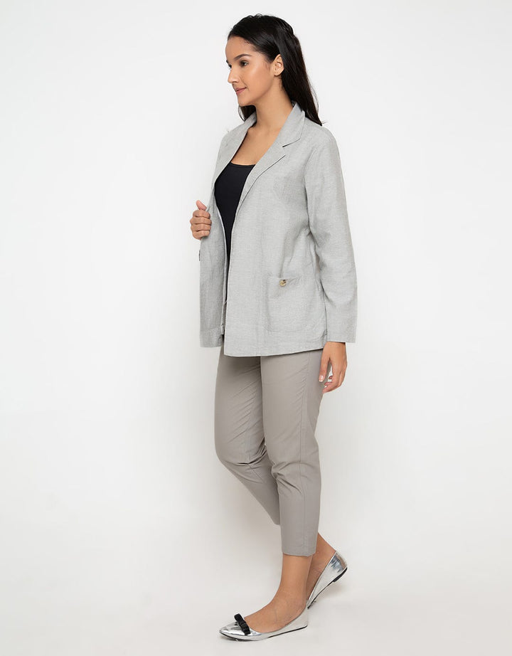 OLIVE BLAZER W/ POCKET
