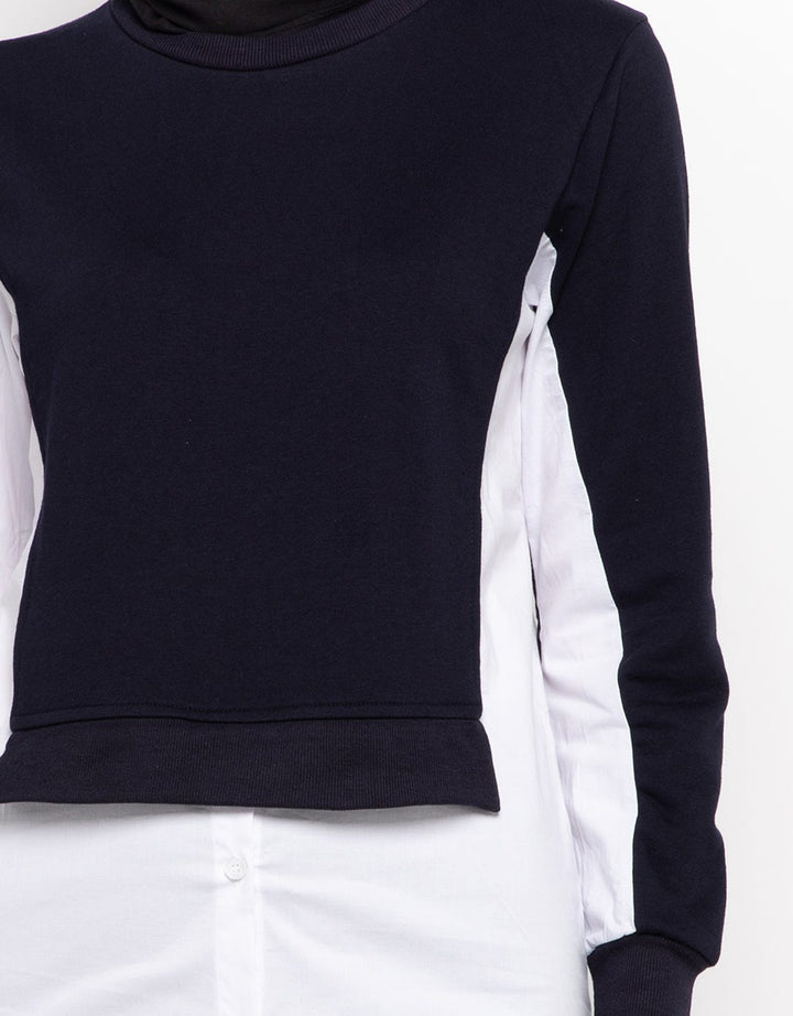 Annisa Long Knit Top Plain Combination