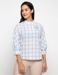 Minimal Candy Check Blouse