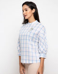 Minimal Candy Check Blouse
