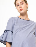 Copas Women's Mini Gingham Pattern Maternity Blouse