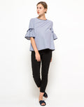 Copas Women's Mini Gingham Pattern Maternity Blouse