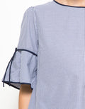 Copas Women's Mini Gingham Pattern Maternity Blouse