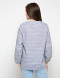 COR BLU TOP WVN IKAT
